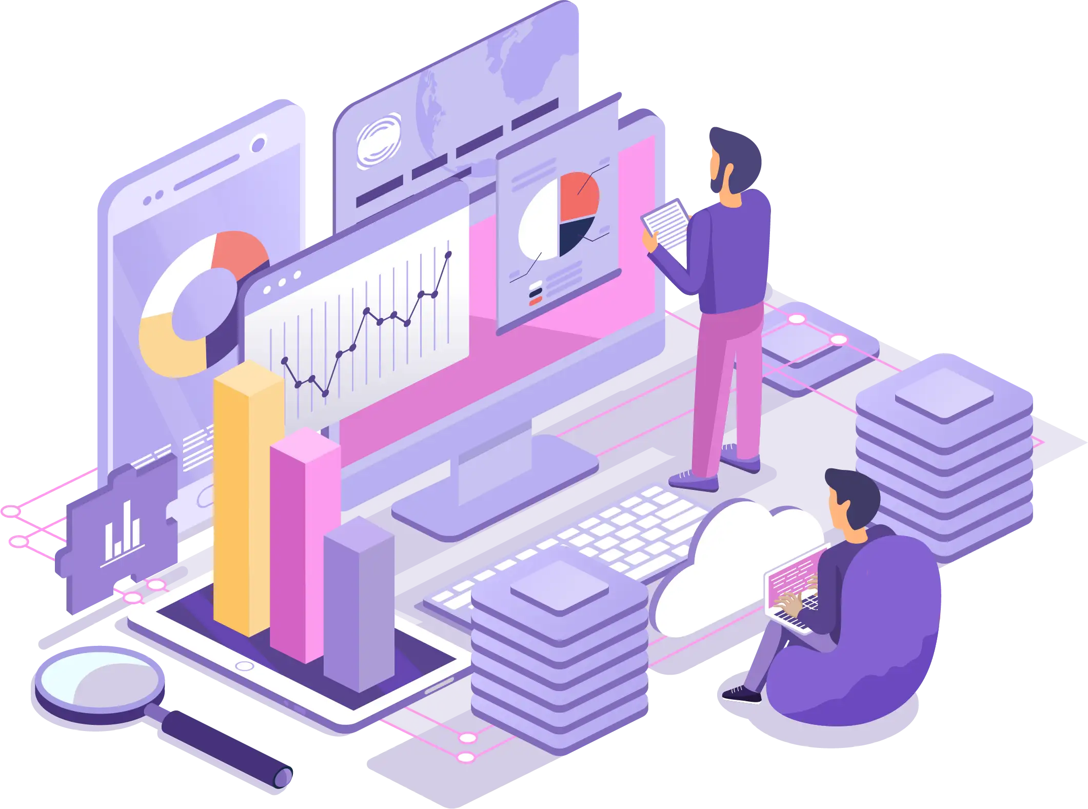 Illustration of Data and Analytics Services